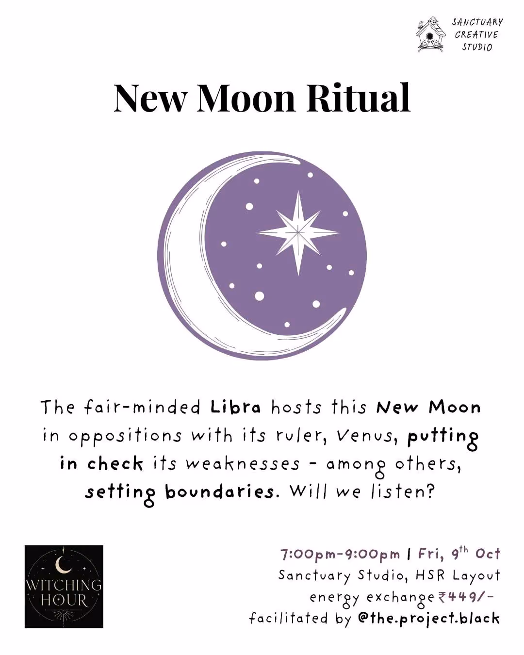 Poster for New Moon Ritual