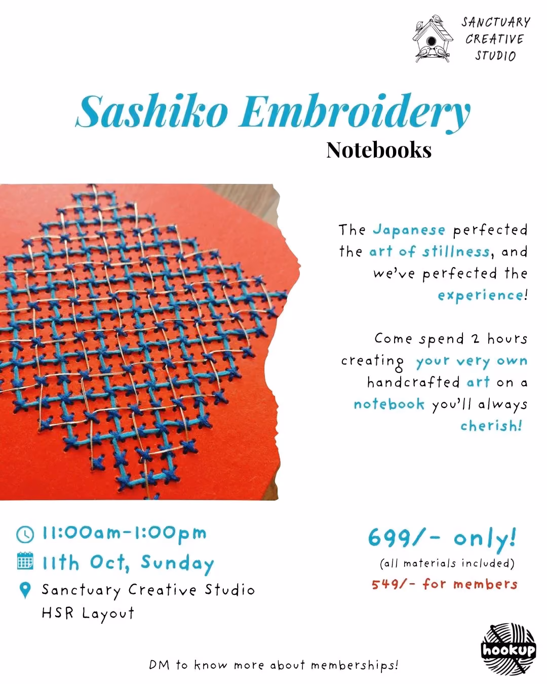 Poster for Sashiko Embroidery Notebooks